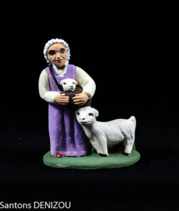 Petite fille au chevreau pour 7cm