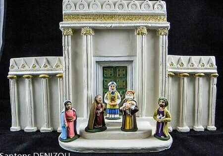 Creche Blanche et temple large 7cm