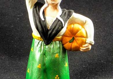 santon de femme aux citrouilles de 9 cm