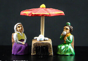 Femme assise Puce
